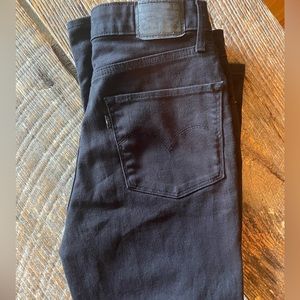 Levi’s High Rise Skinny Black Jeans with Rips